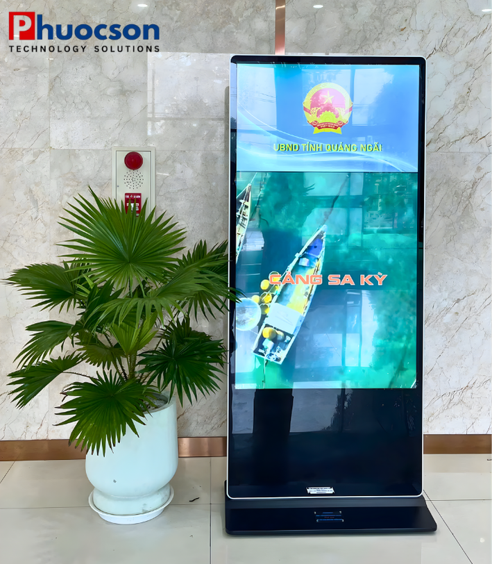 MÀN HÌNH LCD CHÂN ĐỨNG 65 INCH - UBND TỈNH QUẢNG NGÃI
